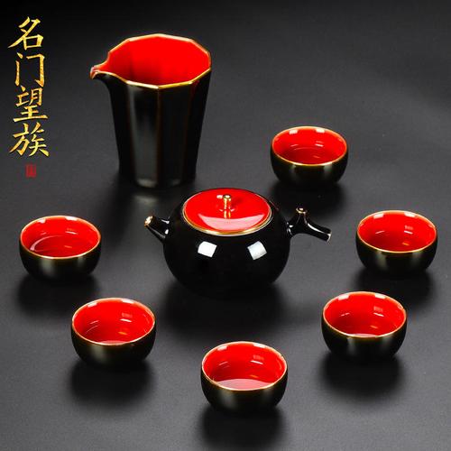 一抹中国红，点亮生活的仪式感 高端描金陶瓷功夫茶具套装评测